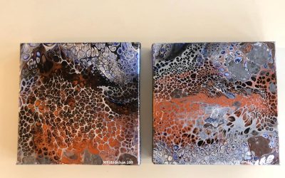 Akryl Fluid 20×20 tjocka Kopparlava 500:-/st