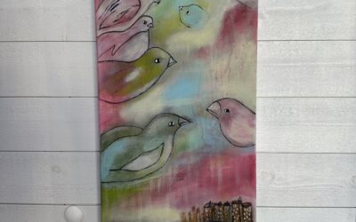 Vakande ögon 80×30 akryl/ink  2500:-